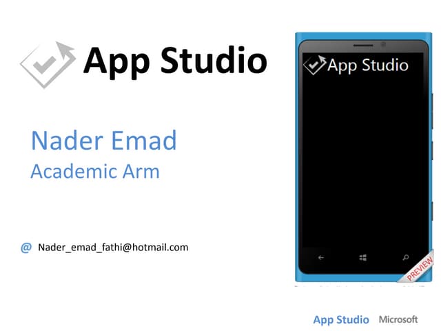 App studio with Steps
