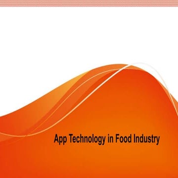 App technology in food industry
