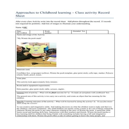 Mask making Childcare | PDF