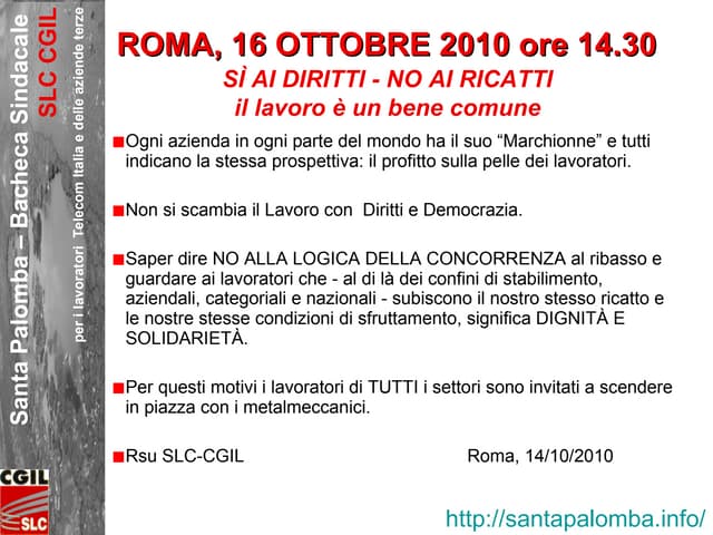 Appuntamento manifestazione