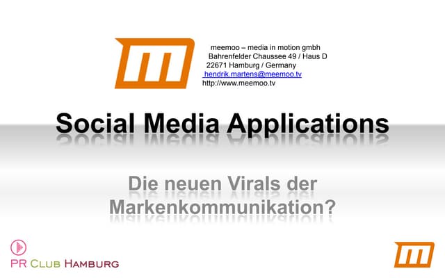Social Media Applikationen im Marke...