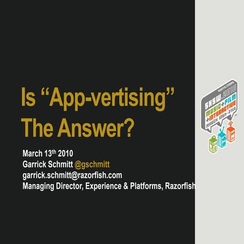 SXSW 2010: Is App-vertising The Answer?