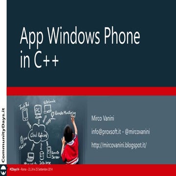 App windows phone in c++