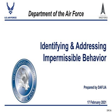 Appx g impermissible behaviors ppt