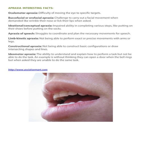 Apraxia interesting facts | PDF