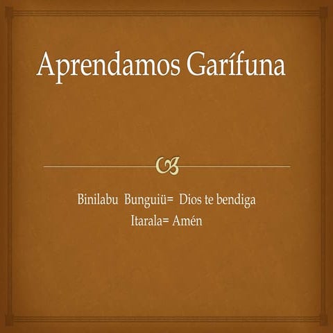 Aprendamos garífuna 11 de noviembre 2014