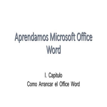 Aprendamos microsoft office word