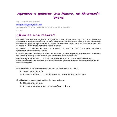 Como hacer macros en word terminado | PPTX