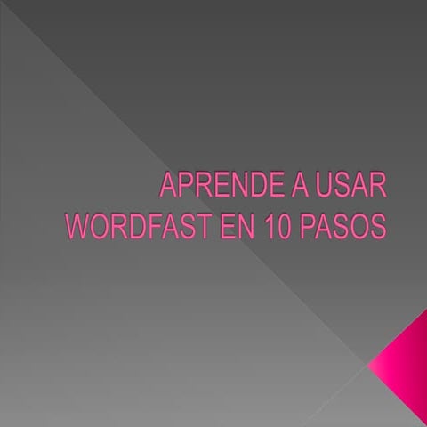 Aprende a usar wordfast super facil