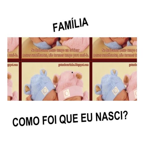 FAMÍLIA COMO FOI QUE EU NASCI | PPT