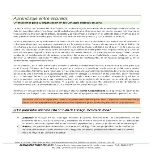 APRENDIZAJE ENTRE ESCUELAS