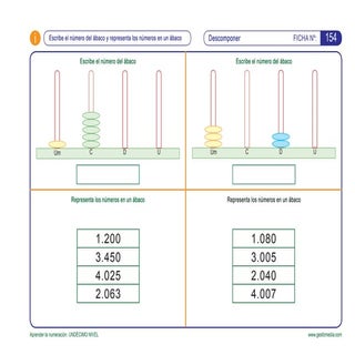 Aprender la numeración. del 1000 al...