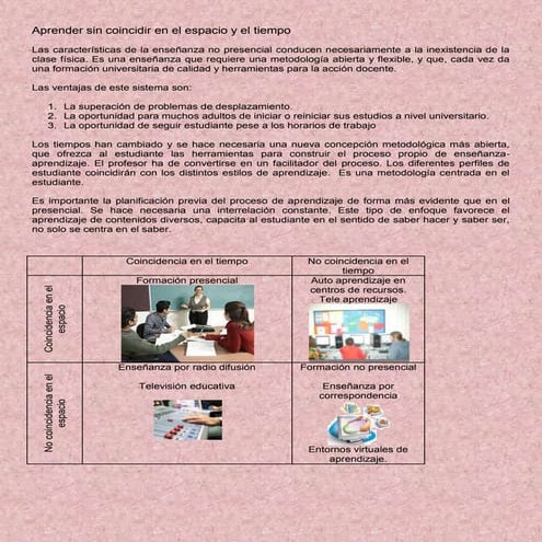 Aprender sin coincidir en el espacio y el tiempo