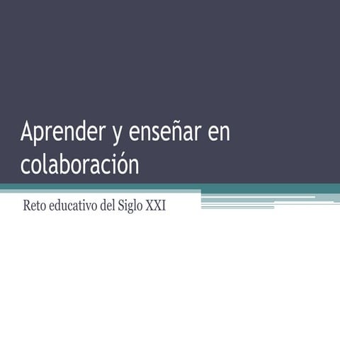 Aprender y enseñar en colaboración