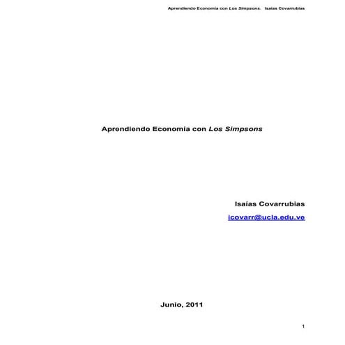 Aprendiendo economía con los simpson