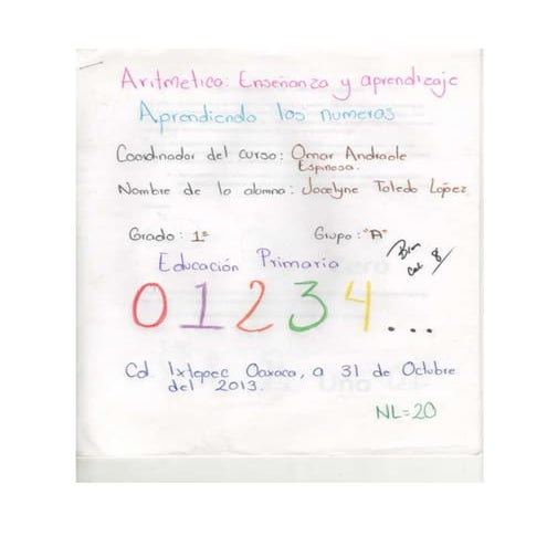 Aprendiendo los numeros