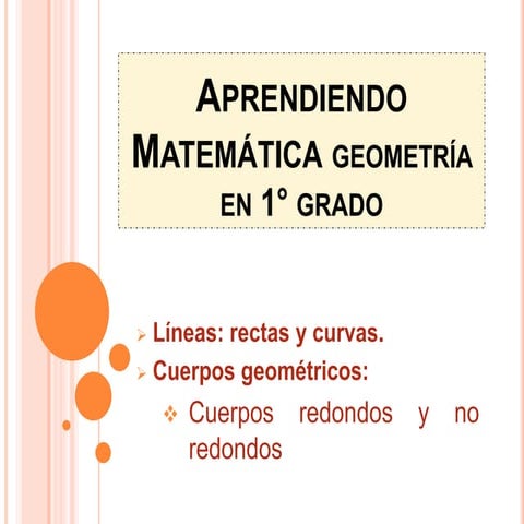 Aprendiendo matemática geometría en 1° grado