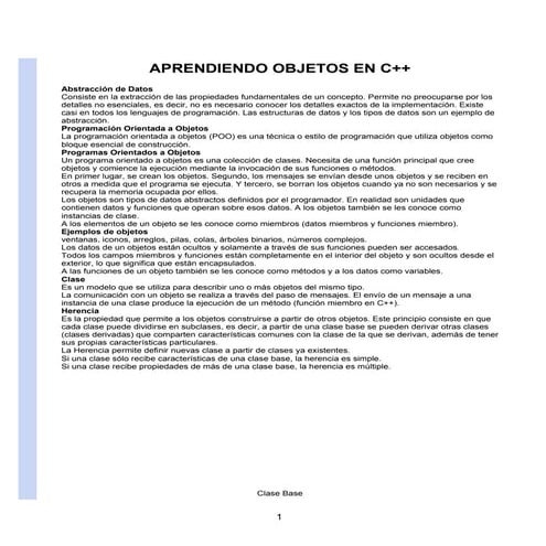 Aprendiendo objetos en c++