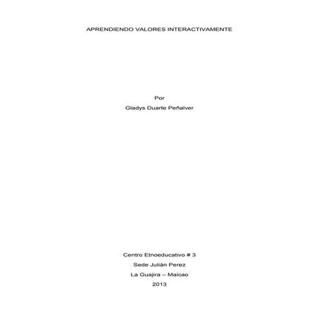 Aprendiendo valores interactivamente