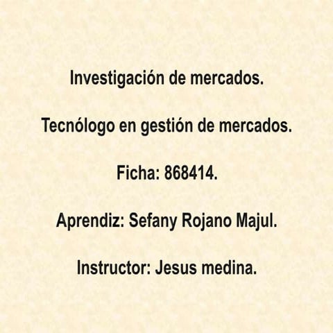 mapas conceptuales de la investigación de mercados