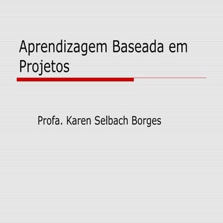 Aprendizagem baseada em projetos