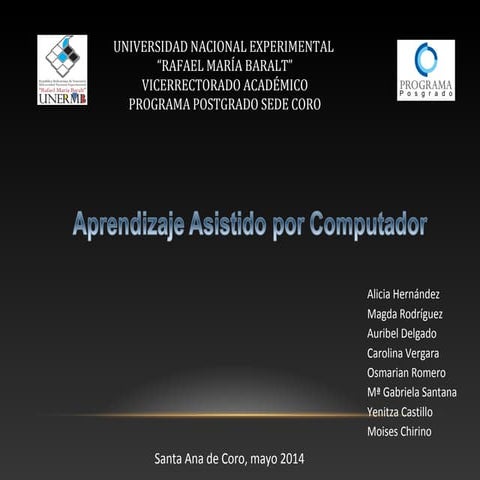 Aprendizaje asistido por computador.