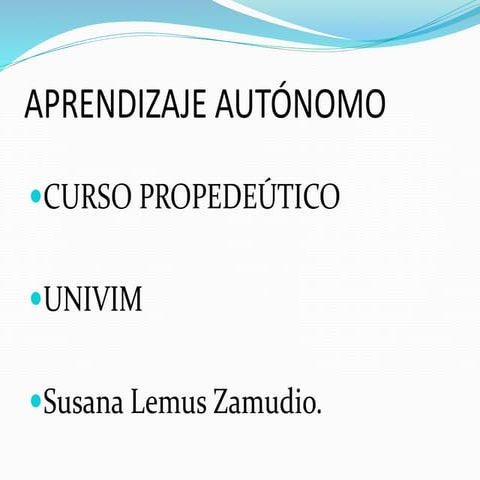 Aprendizaje autónomo 2