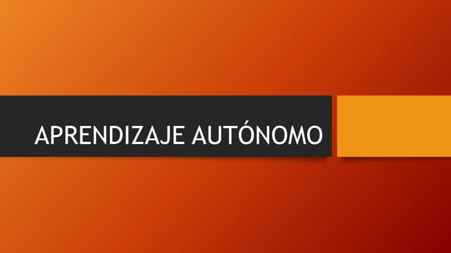 Aprendizaje autónomo power