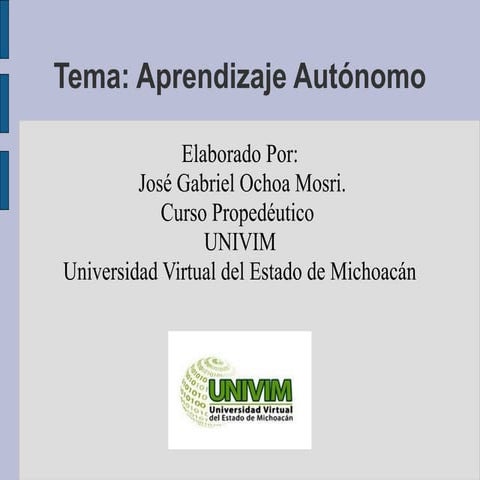 Aprendizaje autonomo