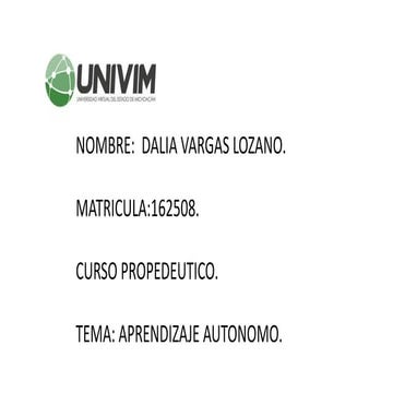 Aprendizaje autonomo