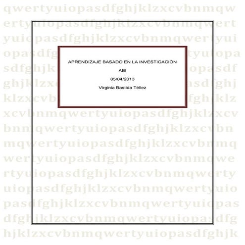 Aprendizaje basado en la investigacion