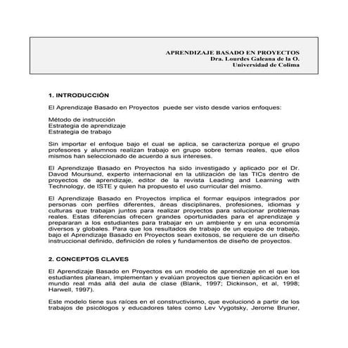 Aprendizaje basado en proyectos