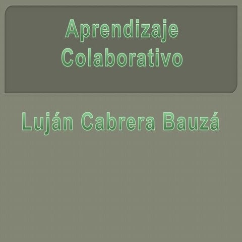 Aprendizaje colaborativo