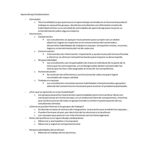 Aprendizaje colaborativo