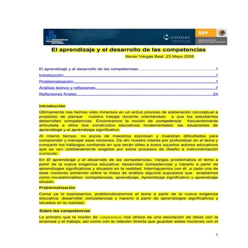 Aprendizaje competencias