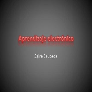 Aprendizaje electrónico