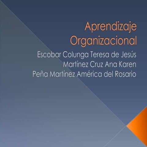 Aprendizaje organizacional