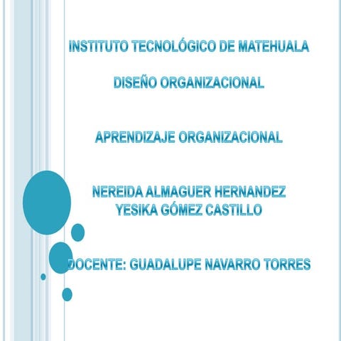 Aprendizaje organizacional.
