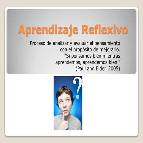 Aprendizaje reflexivo