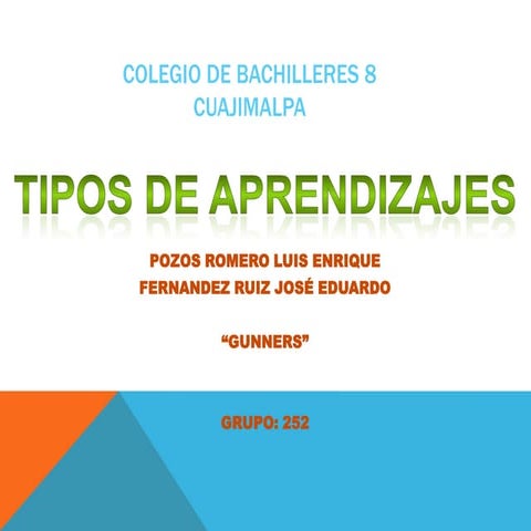 TIPOS DE APRENDIZAJES