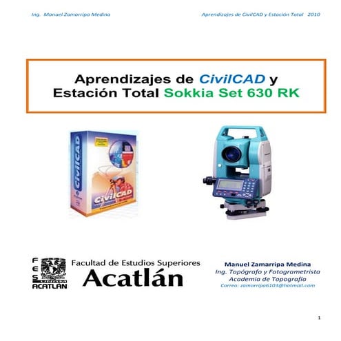 Aprendizajes de-CivilCaD y Estacion Total
