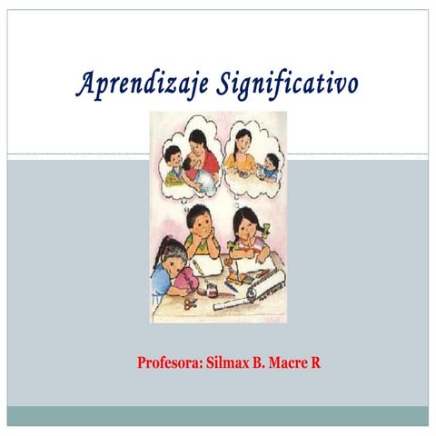 Capítulo 2 el aprendizaje significativo | PPT