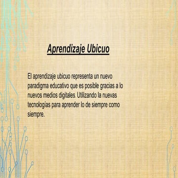 Aprendizaje ubicuo 2 | PPTX