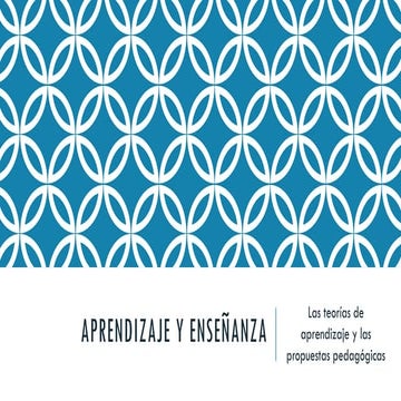 Aprendizaje y enseñanza