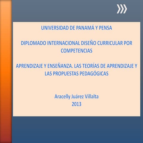 Aprendizaje y enseñanza. las teorías de aprendizaje y las propuestas pedagógicas