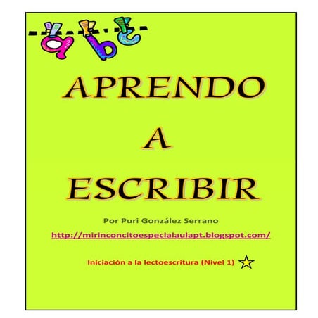 Aprendo a escribir nivel 1