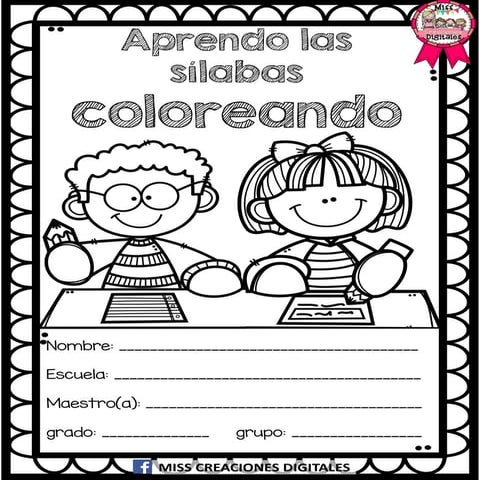 Aprendo silabas coloreando pdf