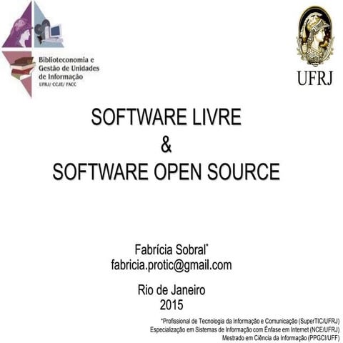 Apresentação Software Livre