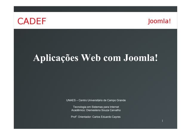 ApresentaçAo Joomla