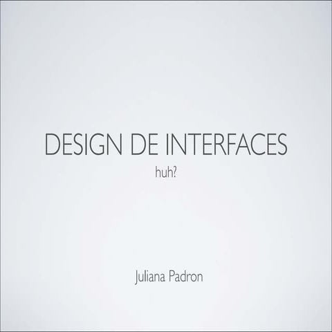 Design de Interfaces